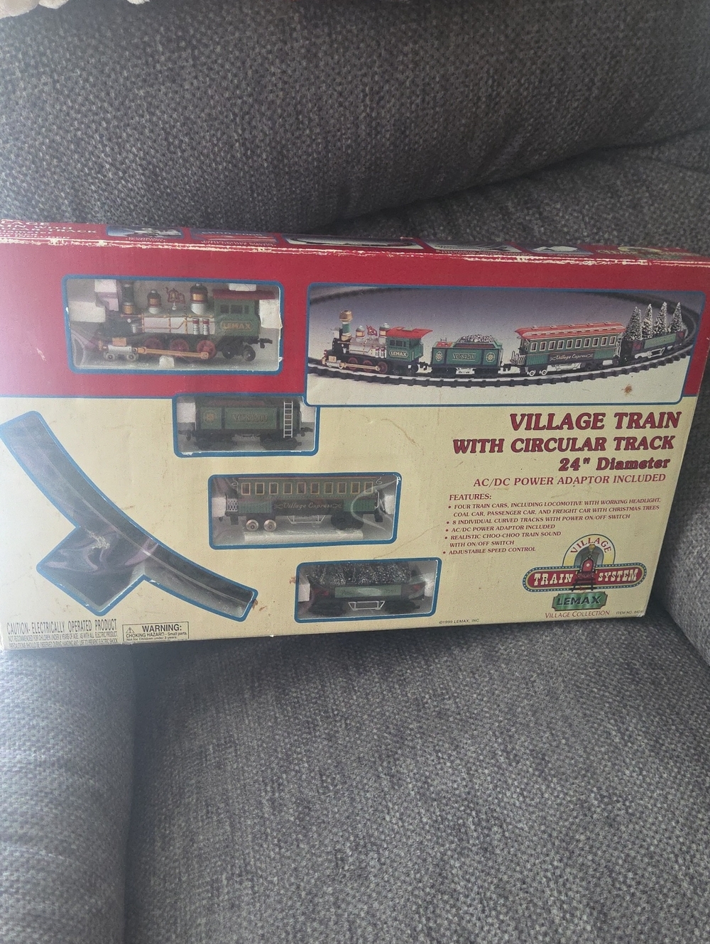Lenox Village Train Set - Red and Green Holiday Locomotive